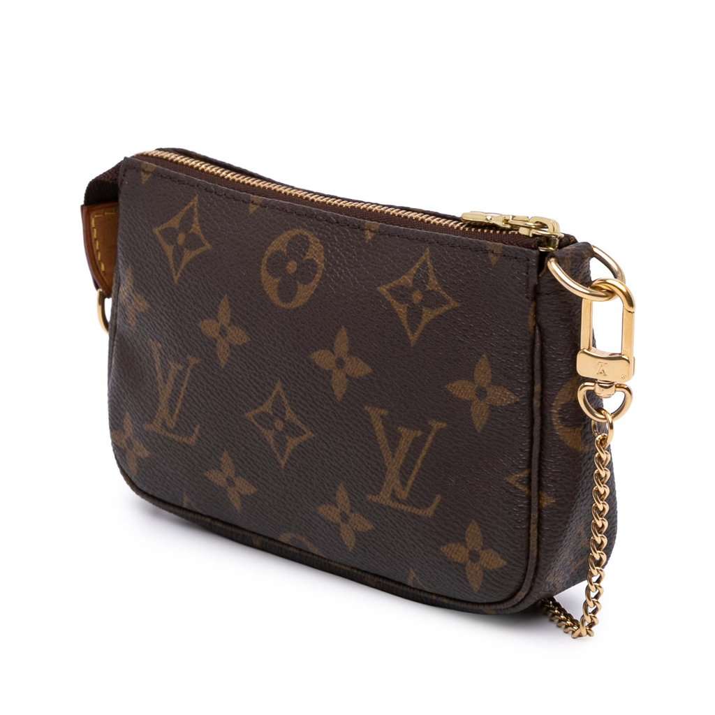 Louis Vuitton Monogram Mini Pochette Accessoires Brown Very good condition - Back View
