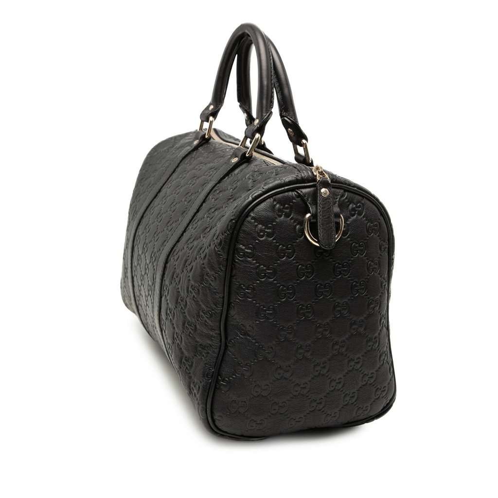 Gucci Medium Guccissima Joy Boston Bag Black Leather Very good - Back View