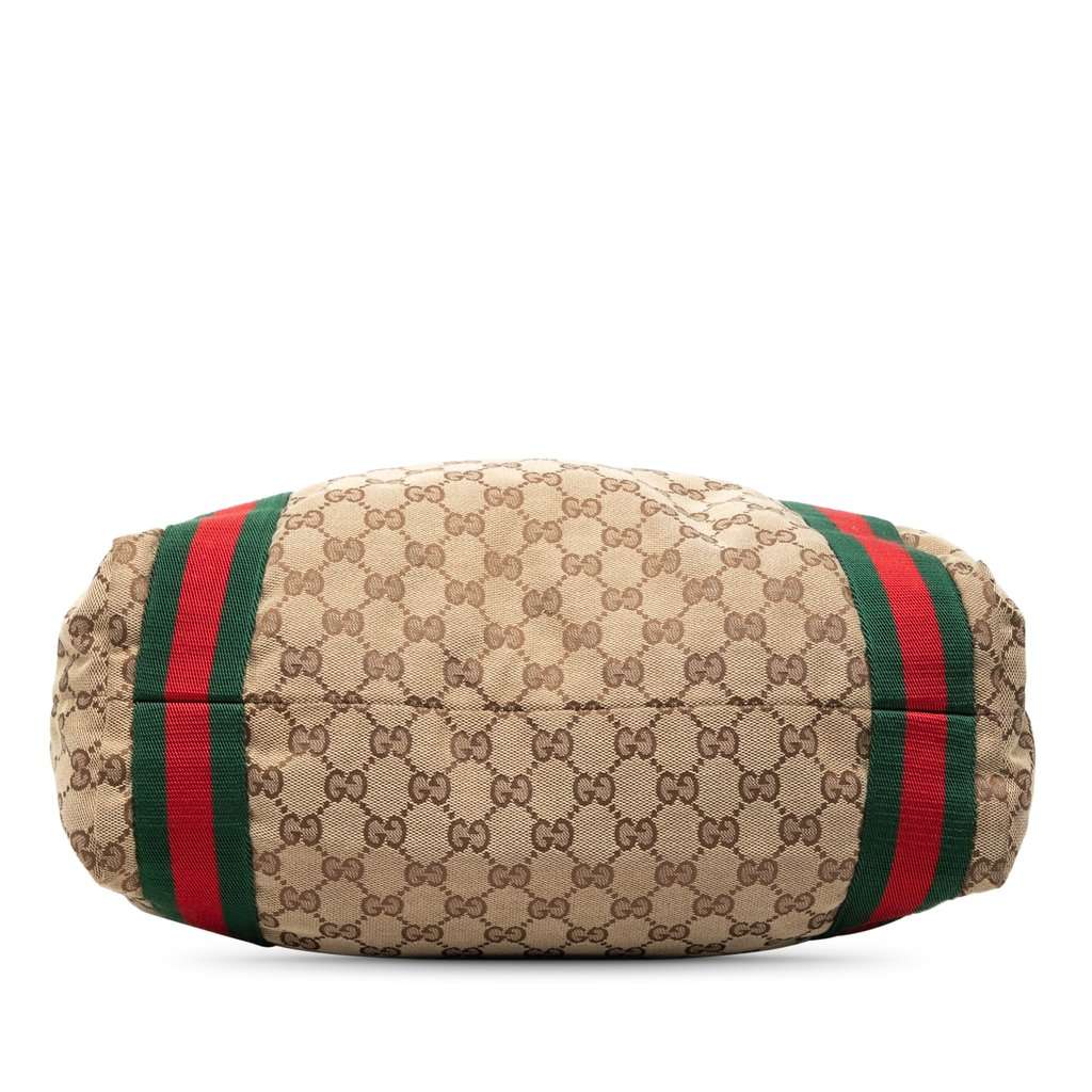 Gucci GG Canvas Web Tote Beige Very good condition - Inside View