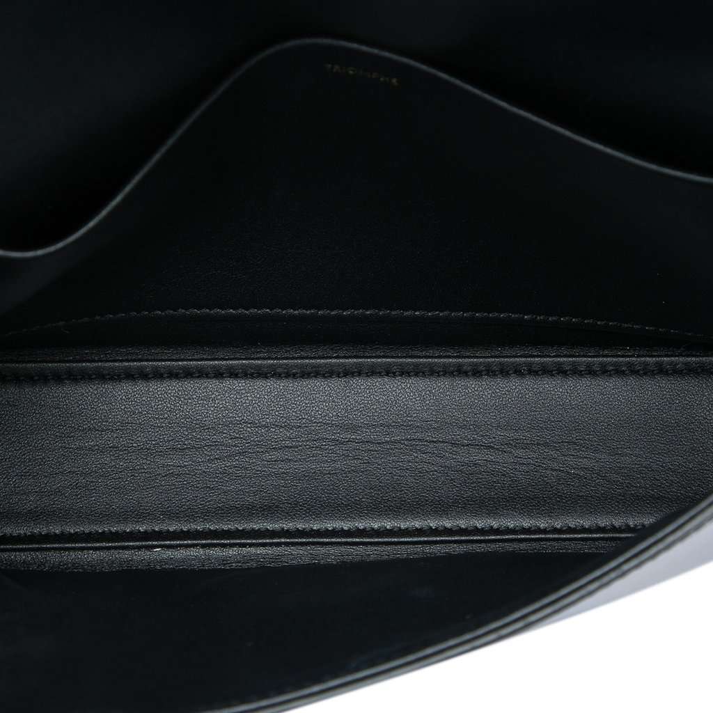 Celine Shiny Calfskin Claude Chain Shoulder Bag Black Leather Very good - Model View