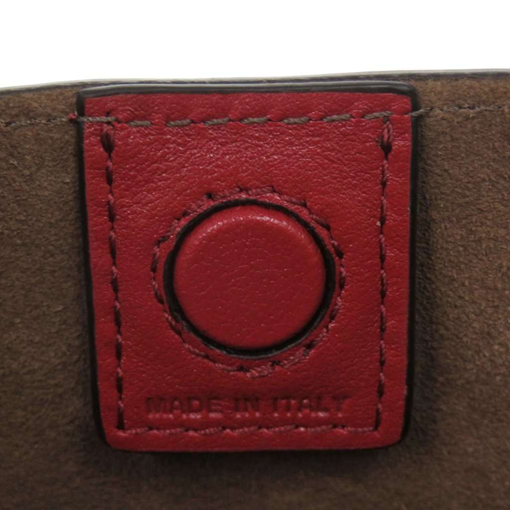 Valentino Leather Rockstud Wispy Bucket Bag Red Leather Very good condition - Box View
