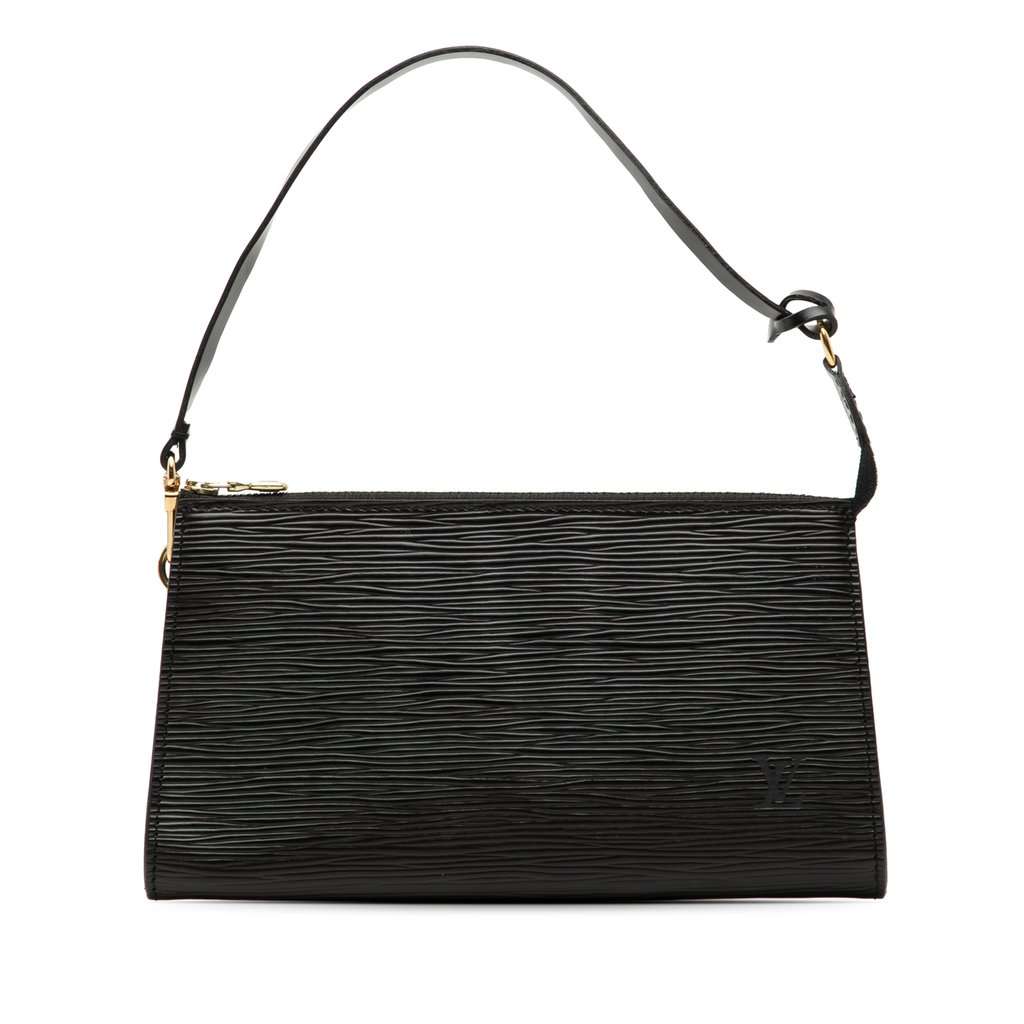 Louis Vuitton Epi Pochette Accessoires Black Leather Very good condition - Front View