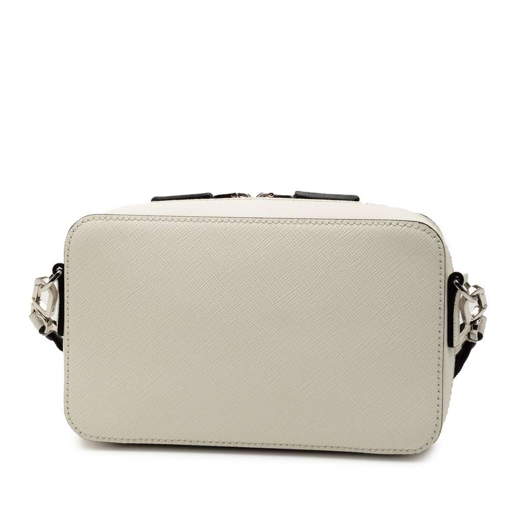 Prada Saffiano Brique Crossbody White Leather Very good - Back View
