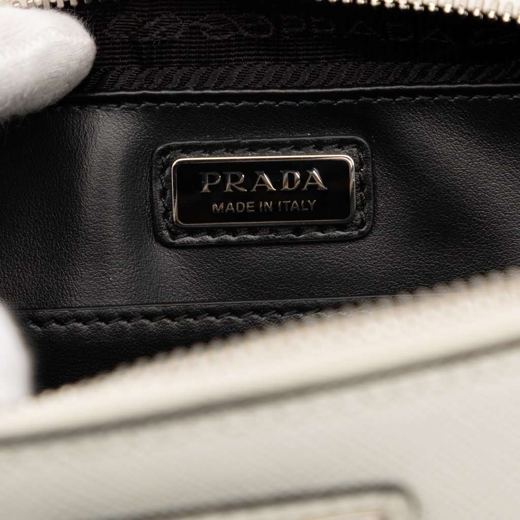 Prada Saffiano Brique Crossbody White Leather Very good - Box View