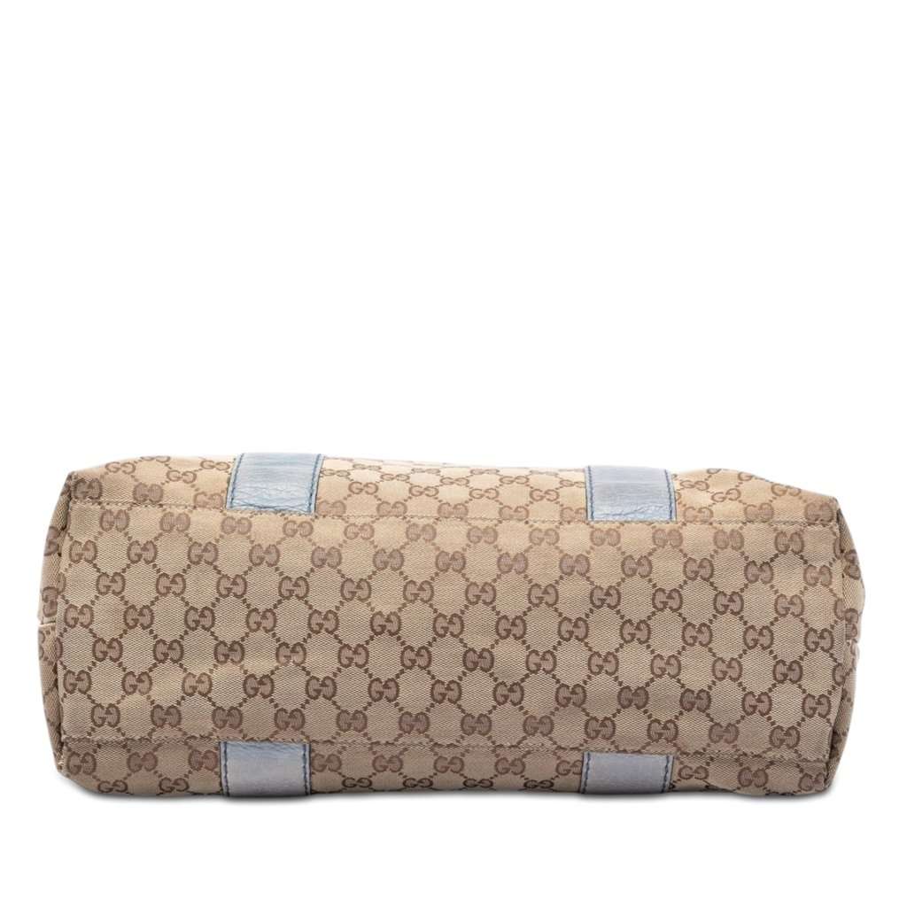 Gucci Medium GG Canvas Bamboo Libeccio Tote Beige Very good condition - Inside View