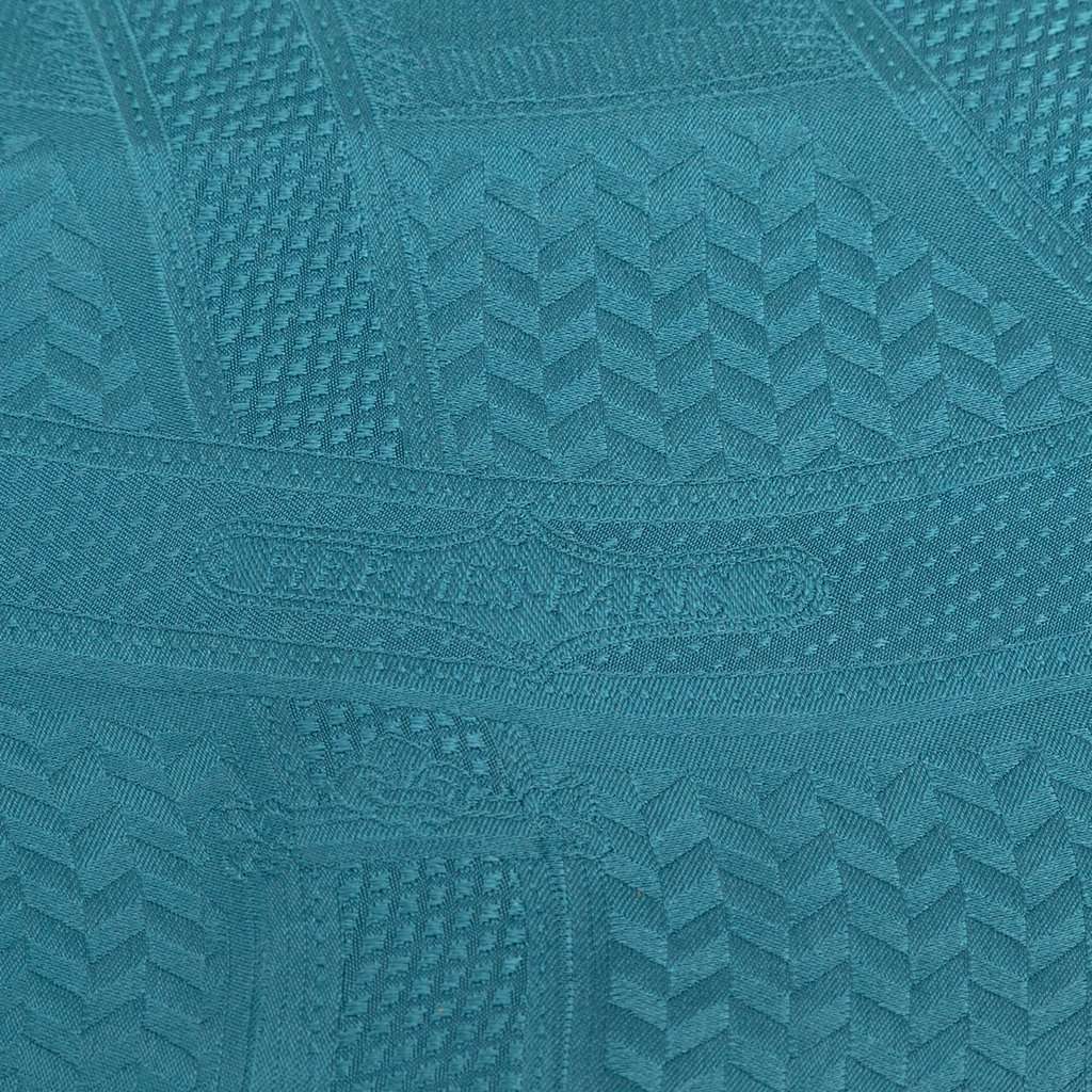 Hermès Maxi Cavalcadour a Cheval Silk Twilly Scarf Blue Very good condition - Inside View