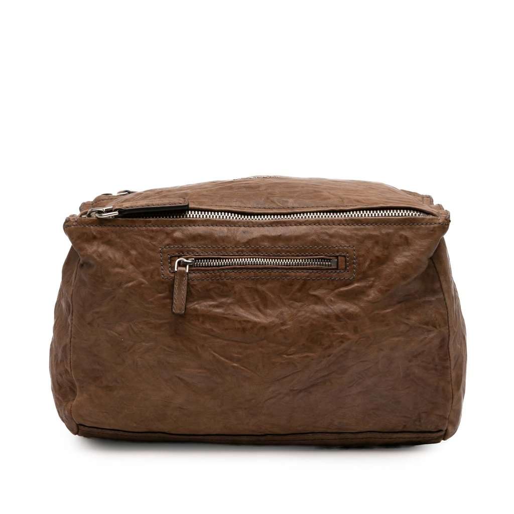 Givenchy Medium Wrinkled Sheepskin Pandora Satchel Brown Leather Very good - Inside View