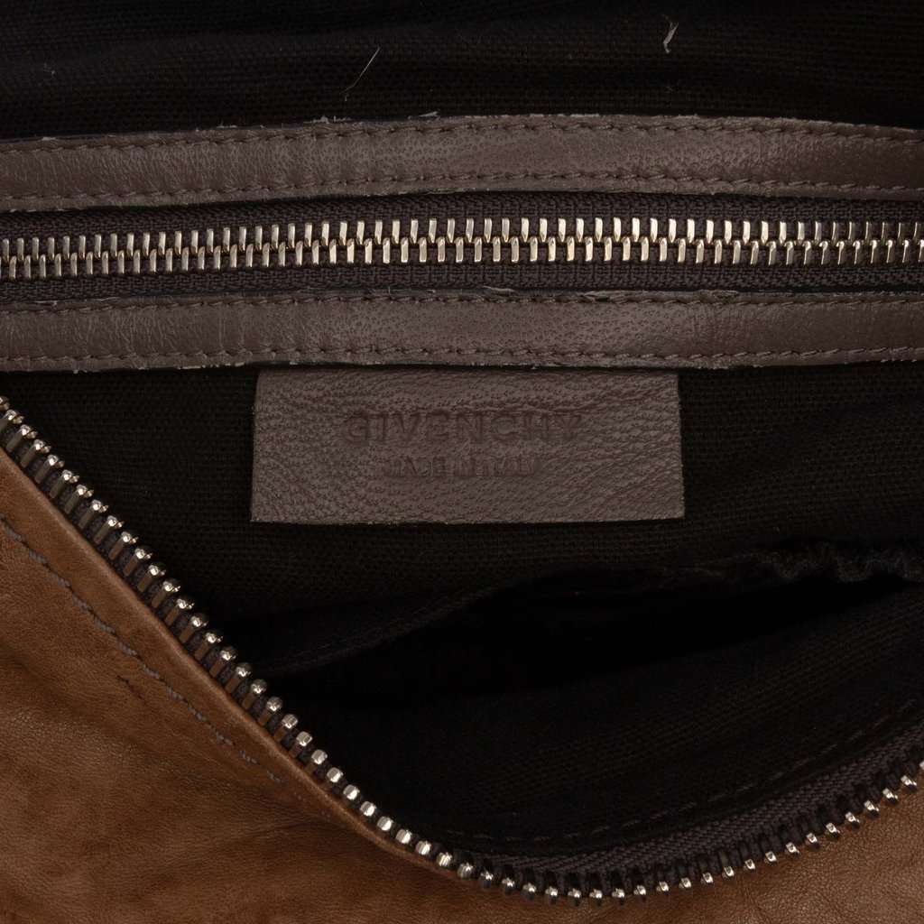 Givenchy Medium Wrinkled Sheepskin Pandora Satchel Brown Leather Very good - Box View