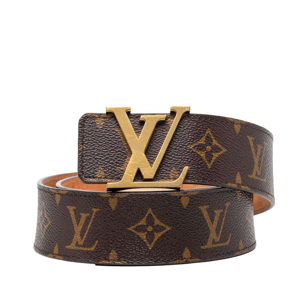 Louis Vuitton Monogram Initiales Reversible Belt Brown Very good condition - Front View
