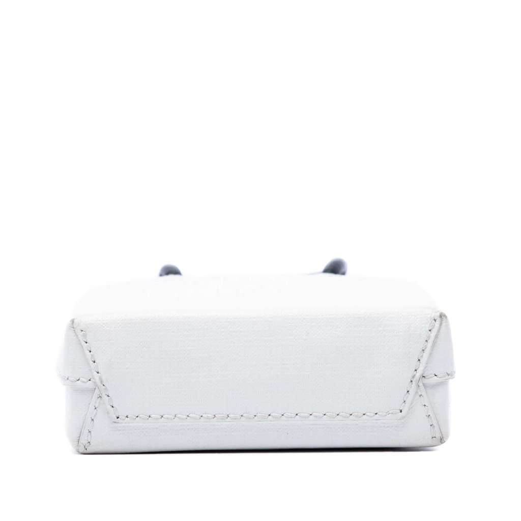 Balenciaga Mini Calfskin Logo Shopping Phone Holder White Leather Very good - Inside View