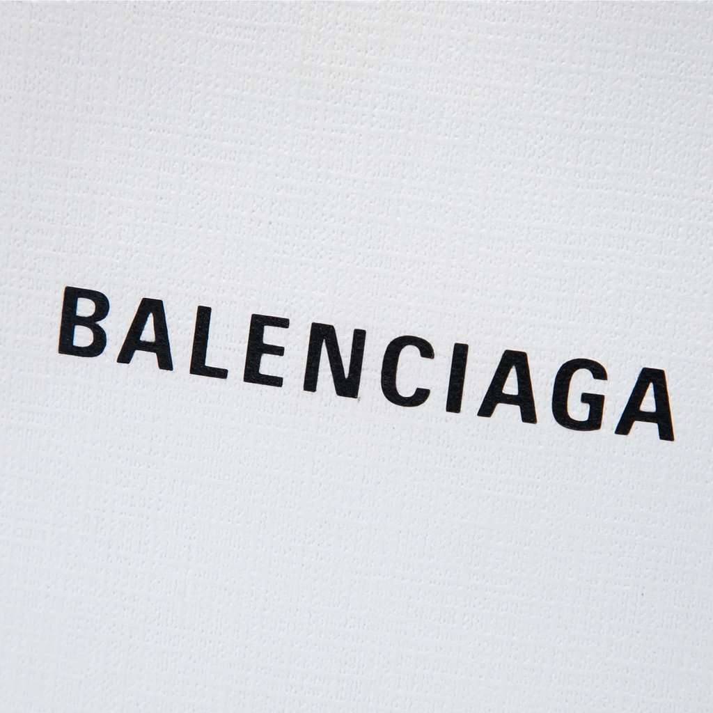 Balenciaga Mini Calfskin Logo Shopping Phone Holder White Leather Very good - Box View