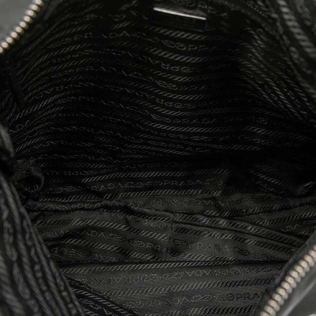 Prada Tessuto Zip Top Shoulder Bag Black Good condition - Model View