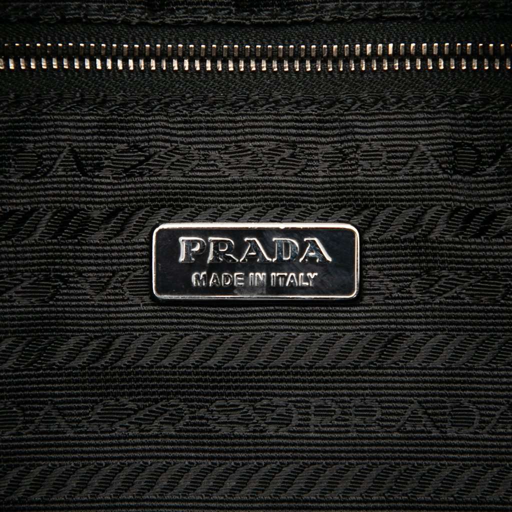 Prada Tessuto Zip Top Shoulder Bag Black Good condition - Box View