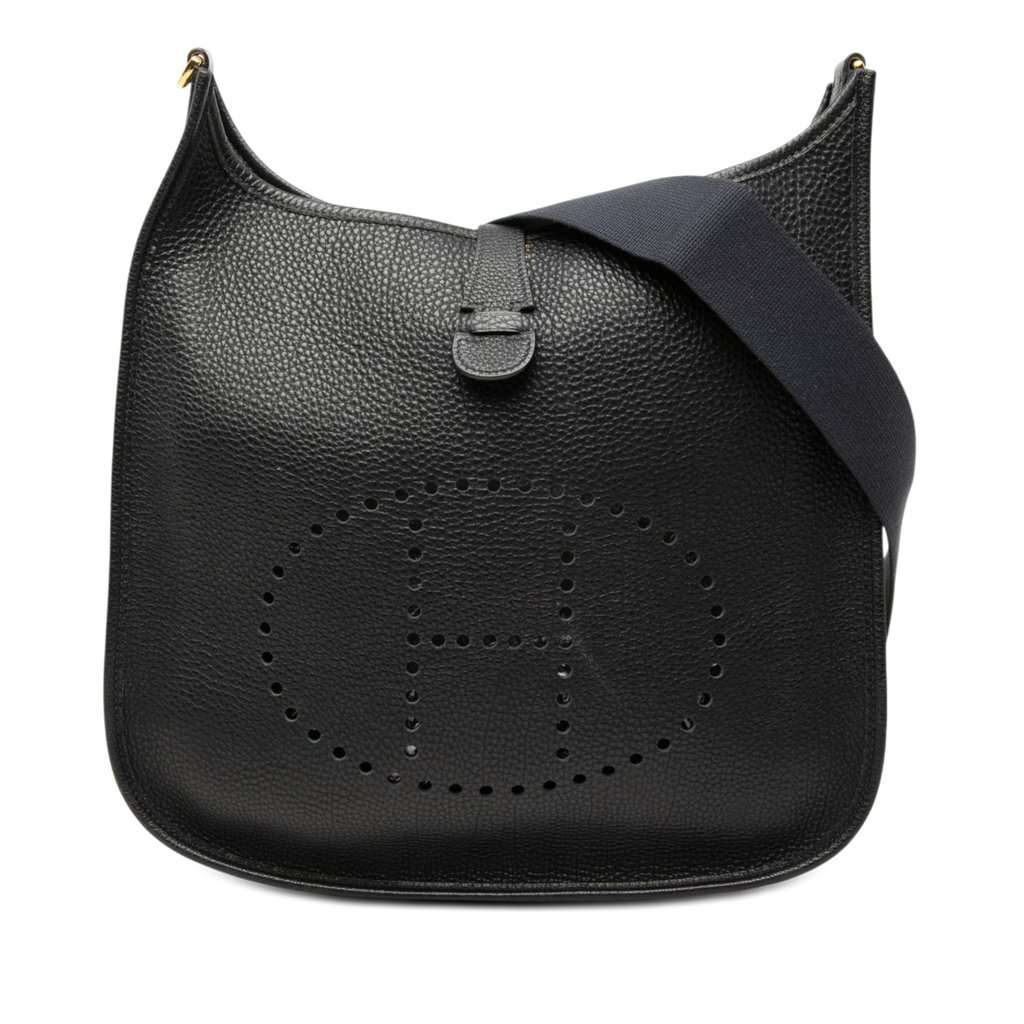 Hermès Togo Evelyne I 33 Black Leather Very good - Front View