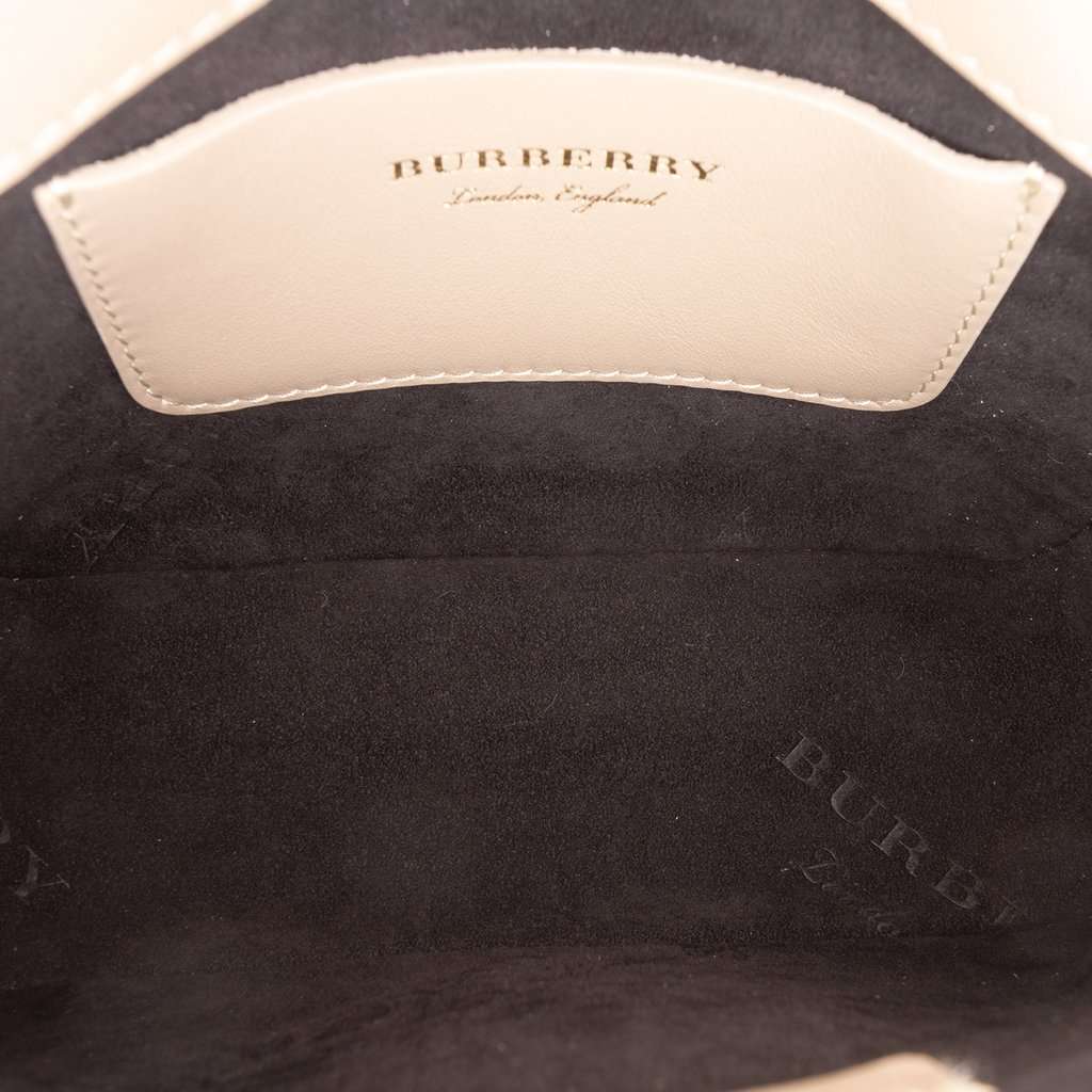 Burberry Mini Trench Calfskin DK88 Top Handle Bag Beige Leather Very good condition - Model View