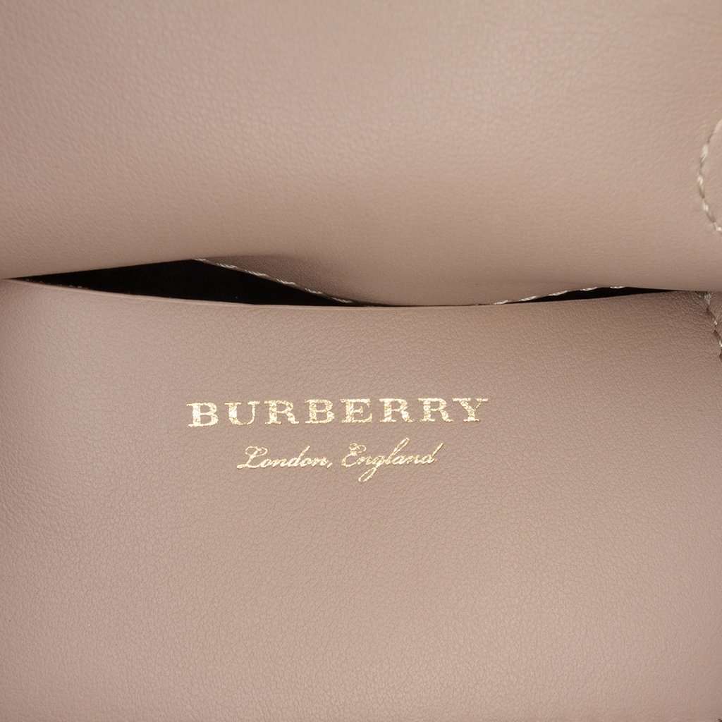 Burberry Mini Trench Calfskin DK88 Top Handle Bag Beige Leather Very good condition - Box View