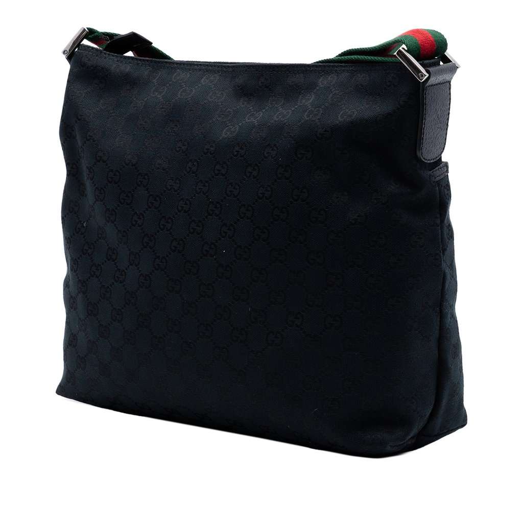 Gucci GG Canvas Web Crossbody Black Very good condition - Back View