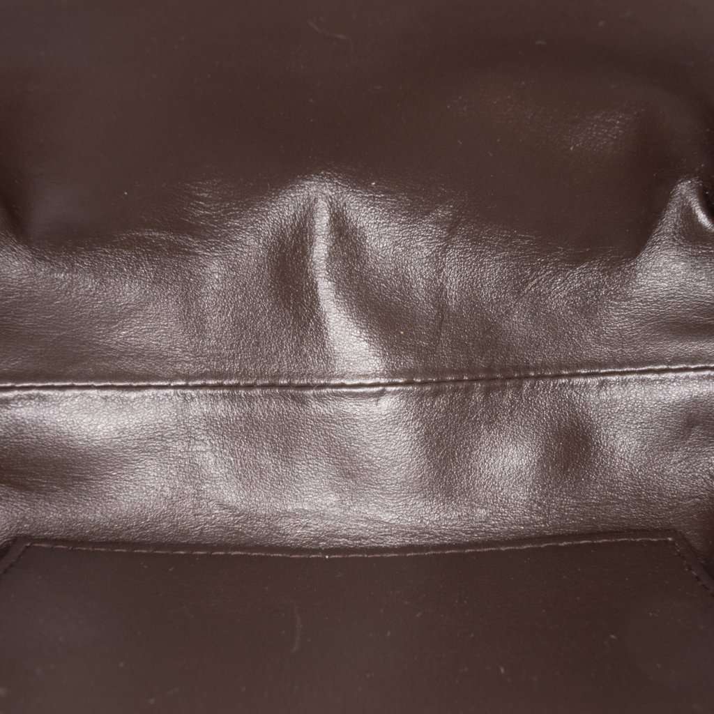 Bottega Veneta Mini Lambskin Intrecciato Loop Camera Bag Brown Leather Very good - Model View