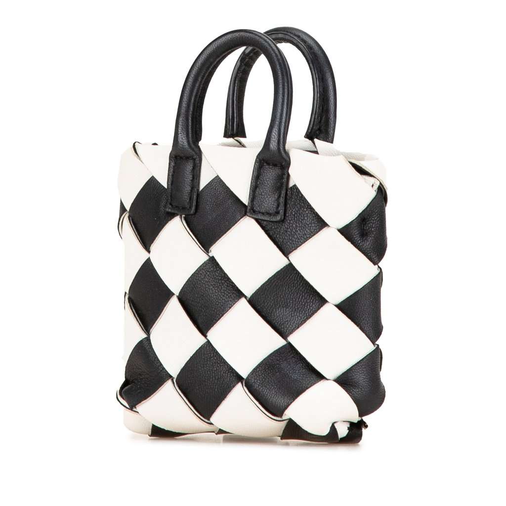 Bottega Veneta Nappa Intrecciato Maxi Cabat Bag Charm Black Leather Very good - Back View