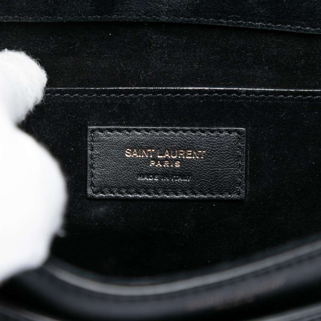 Saint Laurent Suede Monogram Book Bag Black Leather Very good condition - Box View