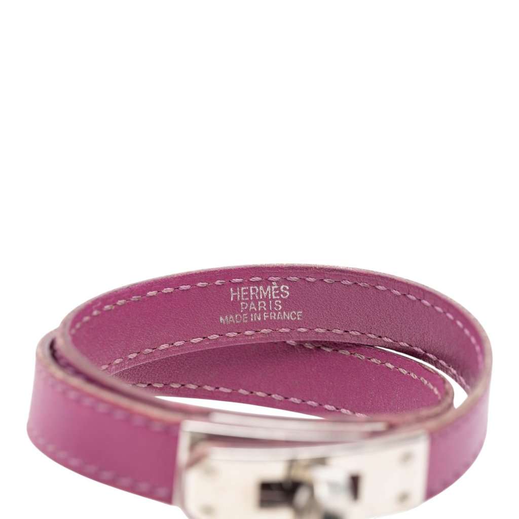 Hermès Swift Kelly Double Tour Bracelet Pink Leather Very good condition - Model View
