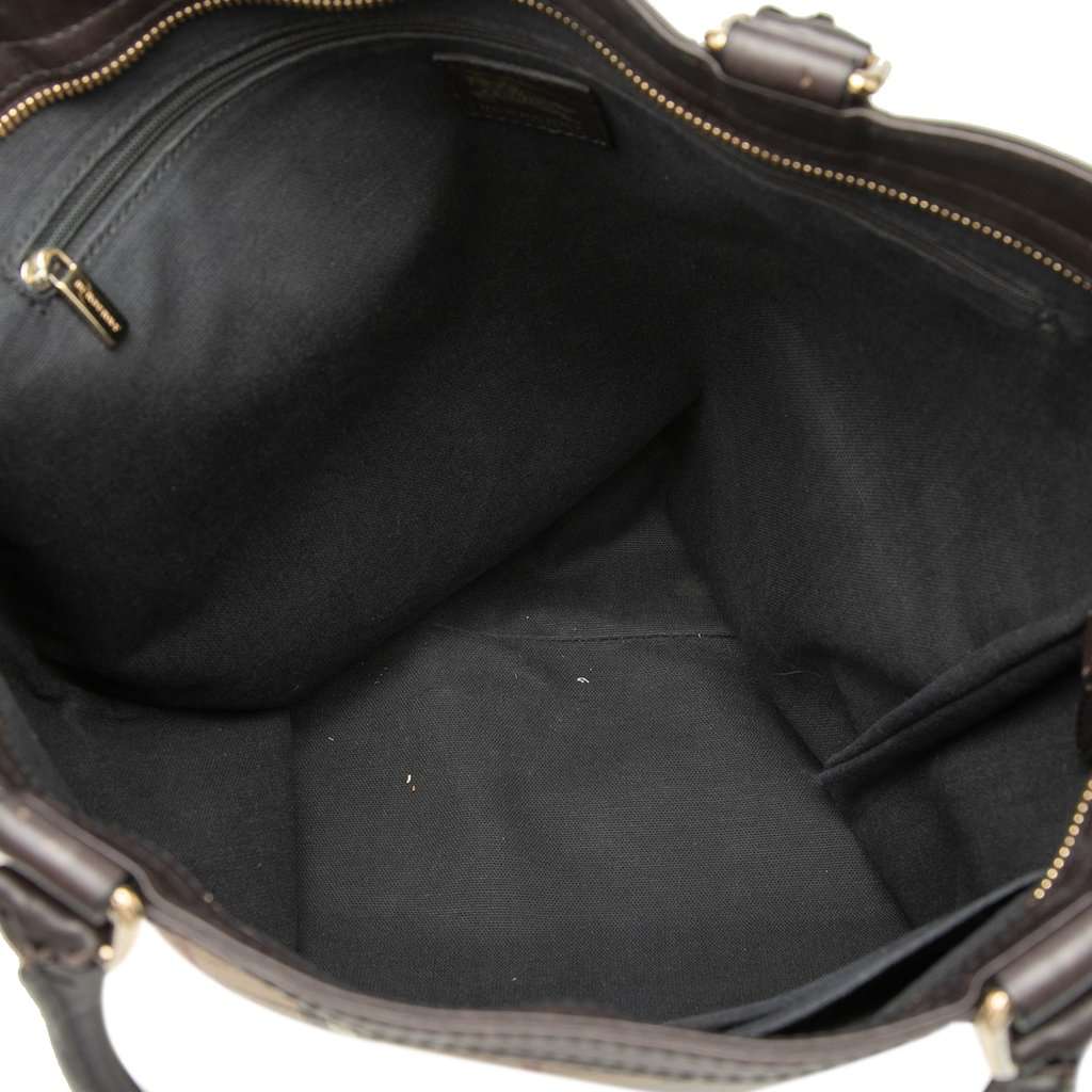 Burberry Haymarket Check Coated Canvas Tote Beige Very good condition - Model View