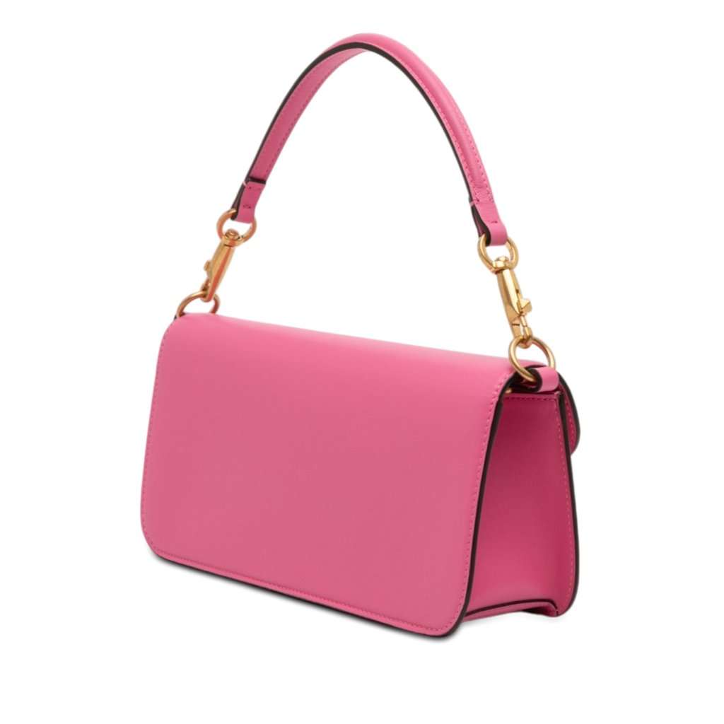 Valentino Medium Calfskin VLogo Loco Satchel Pink Leather Very good - Back View