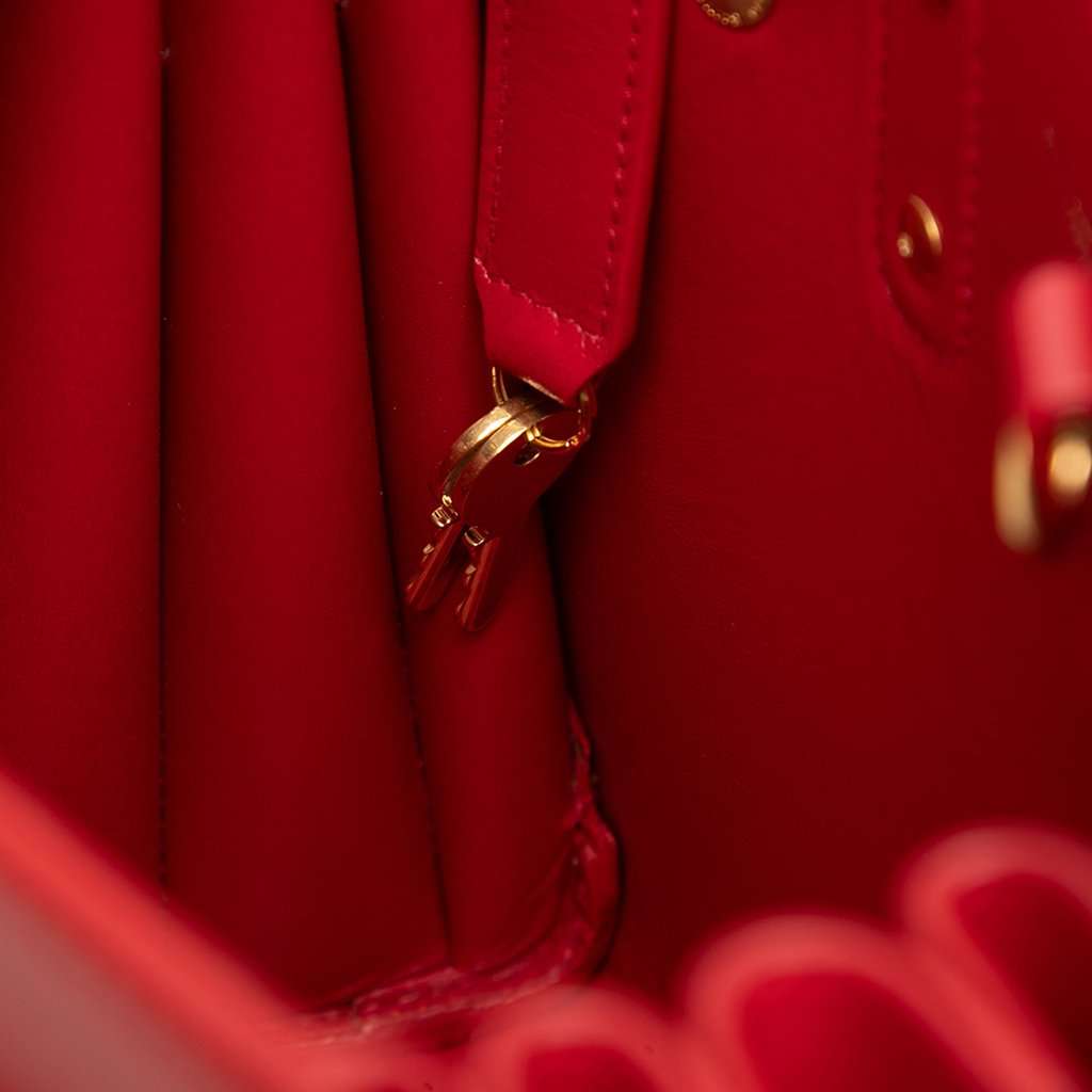 Saint Laurent Nano Leather Sac De Jour Satchel Red Leather Very good - Model View