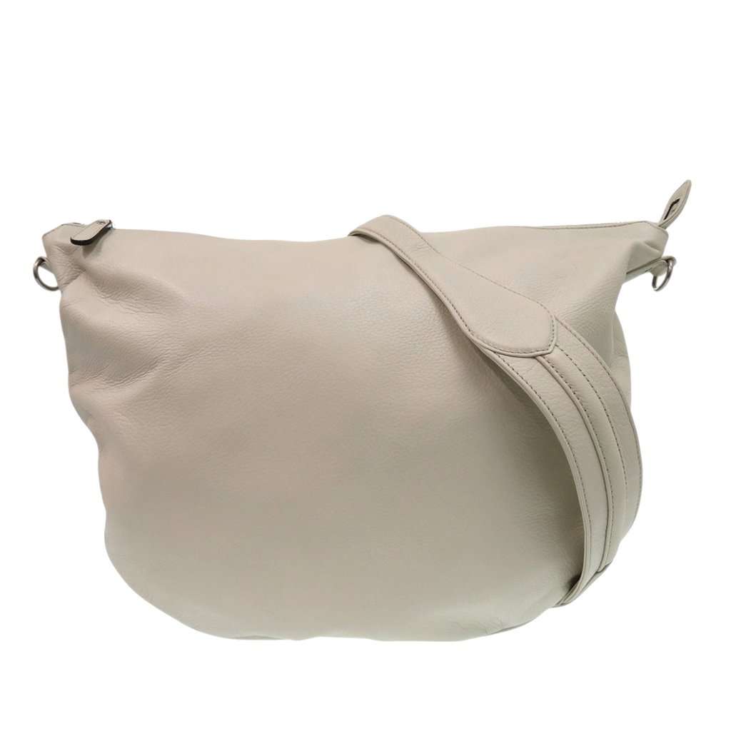Gucci Calfskin Half Moon Hobo Beige Leather Very good - Front View