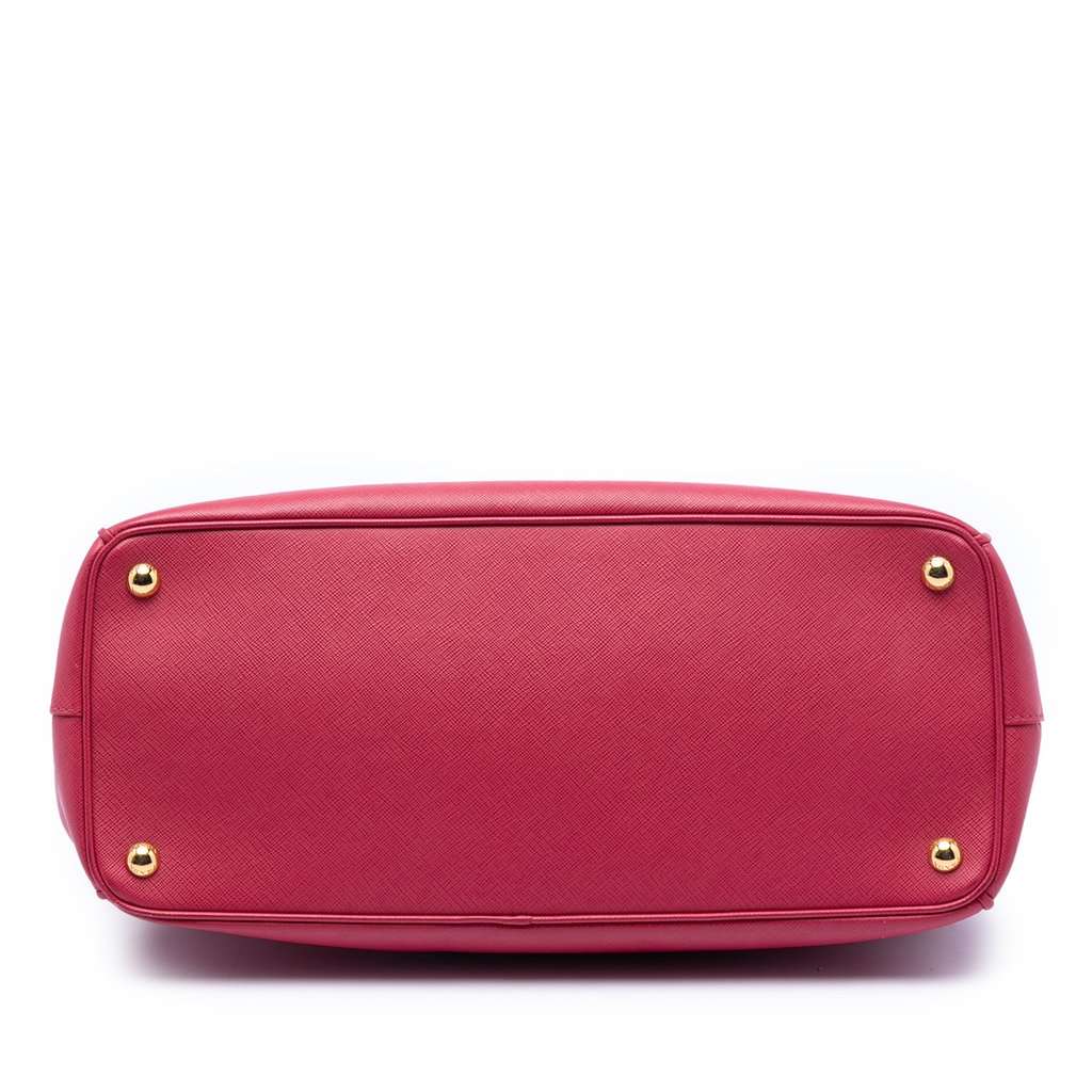 Prada Large Saffiano Lux Galleria Double Zip Satchel Pink Leather Very good condition - Inside View