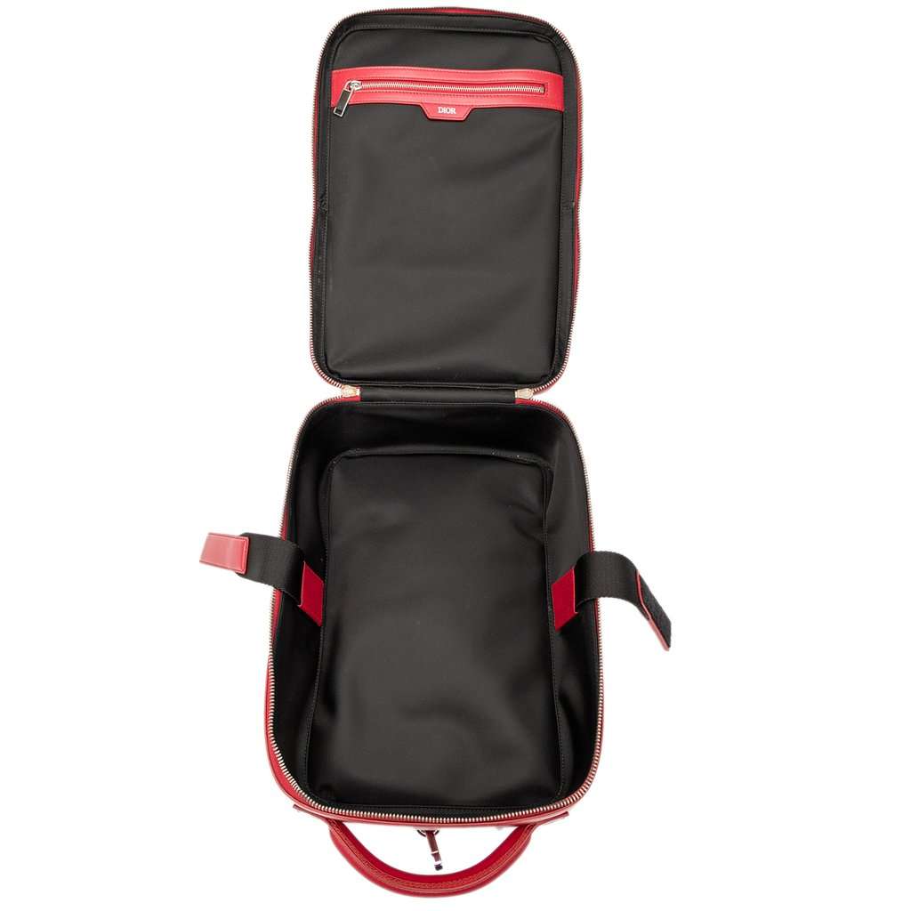 Dior Oblique Perforated Calfskin Galaxy World Tour Shoe Case Red Leather Very good - Model View