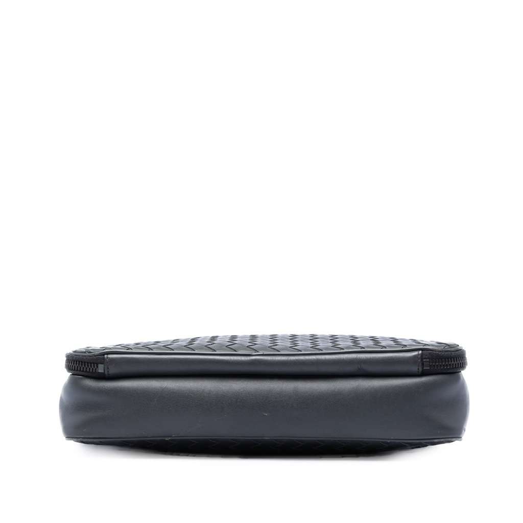 Bottega Veneta Nappa Intrecciato Messenger Bag Black Leather Very good condition - Inside View