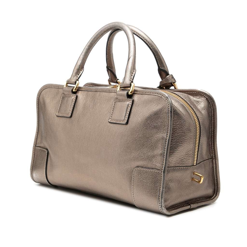LOEWE Metallic Goatskin Amazona 28 Gold Leather Very good - Back View