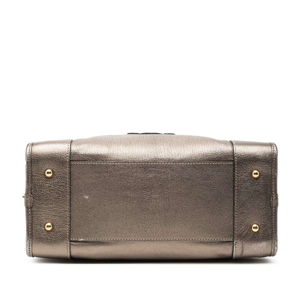LOEWE Metallic Goatskin Amazona 28 Gold Leather Very good - Inside View