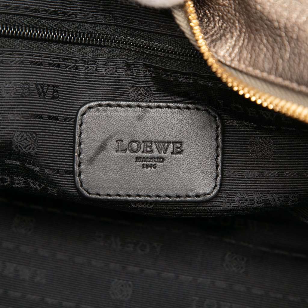 LOEWE Metallic Goatskin Amazona 28 Gold Leather Very good - Box View