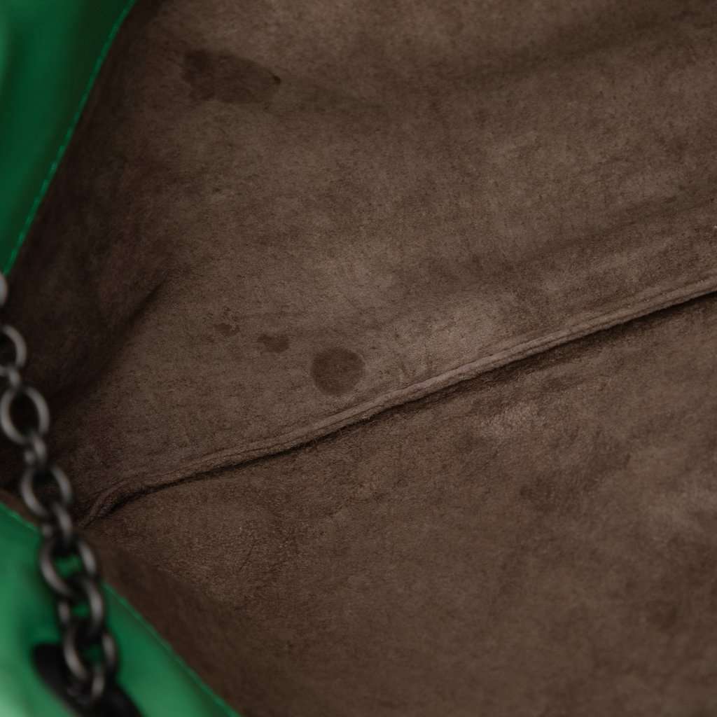 Bottega Veneta Nappa Intrecciato Duo Shoulder Bag Green Leather Very good condition - Box View