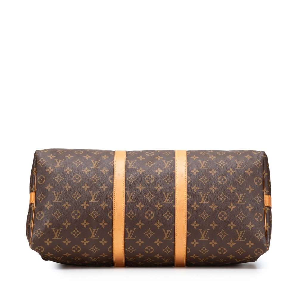 Louis Vuitton Monogram Keepall Bandouliere 50 Brown Canvas Good - Inside View