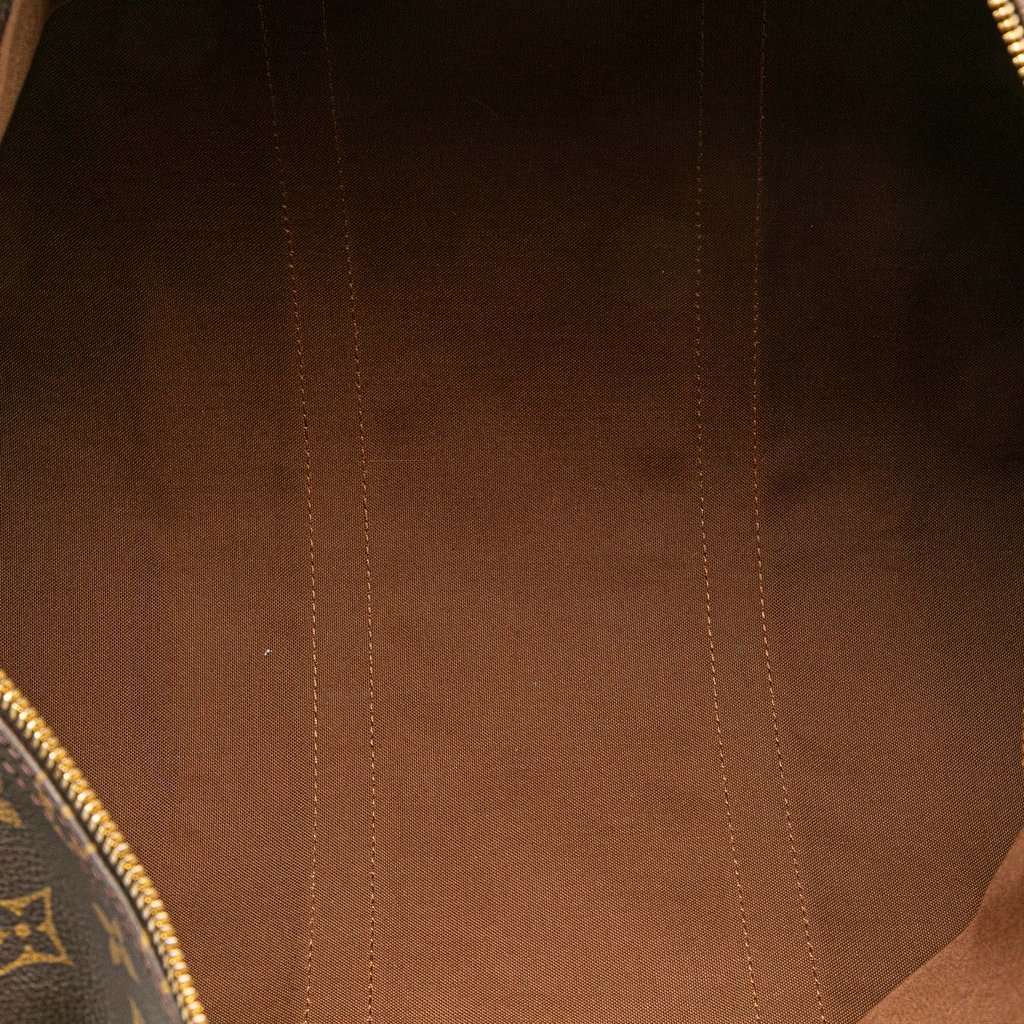 Louis Vuitton Monogram Keepall Bandouliere 50 Brown Canvas Good - Model View