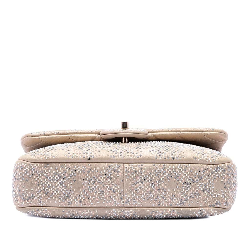 Chanel Medium Metallic Lambskin Embellished Mineral Nights Single Flap Brown Leather Very good condition - Inside View