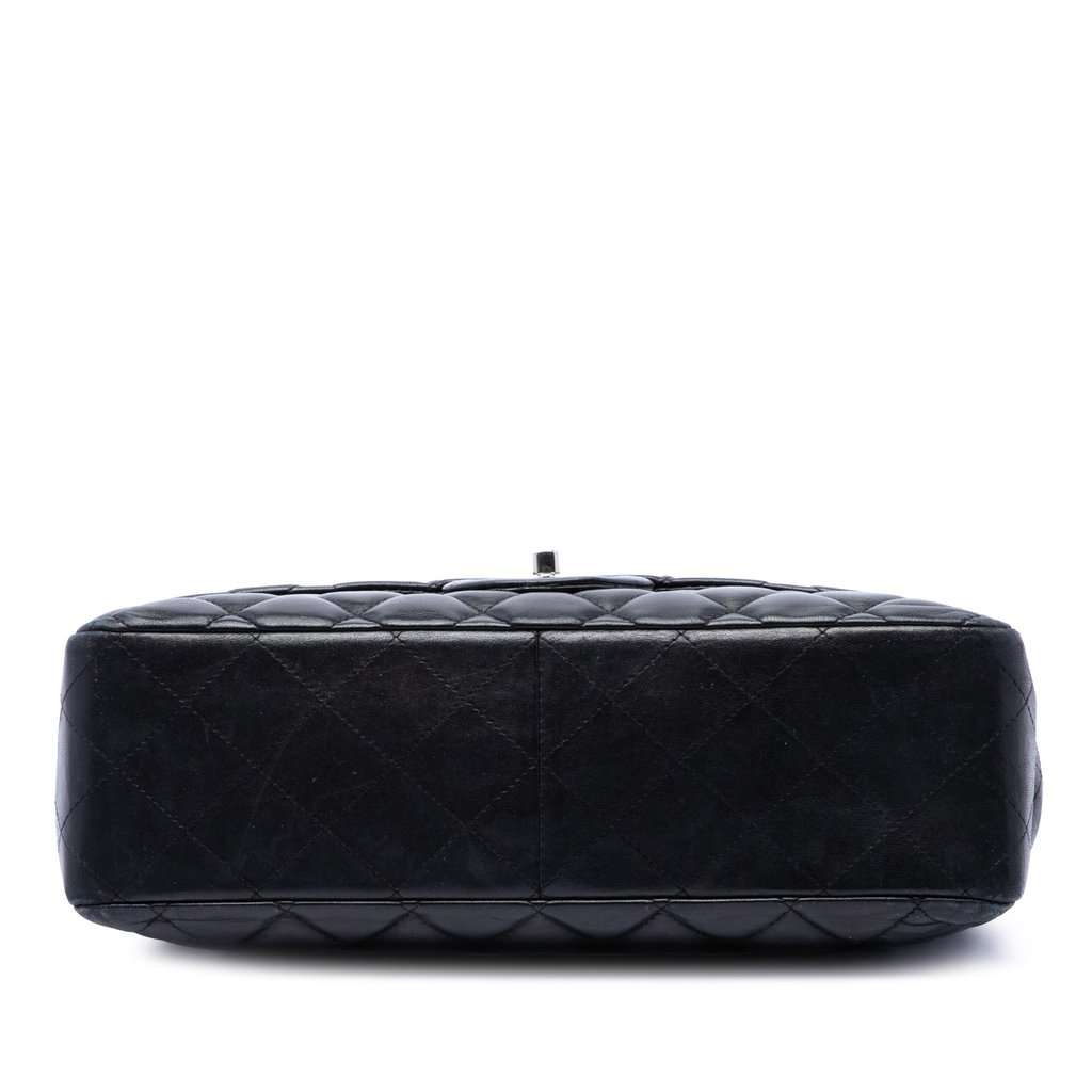 Chanel Jumbo Classic Lambskin Single Flap Black Leather Very good - Inside View