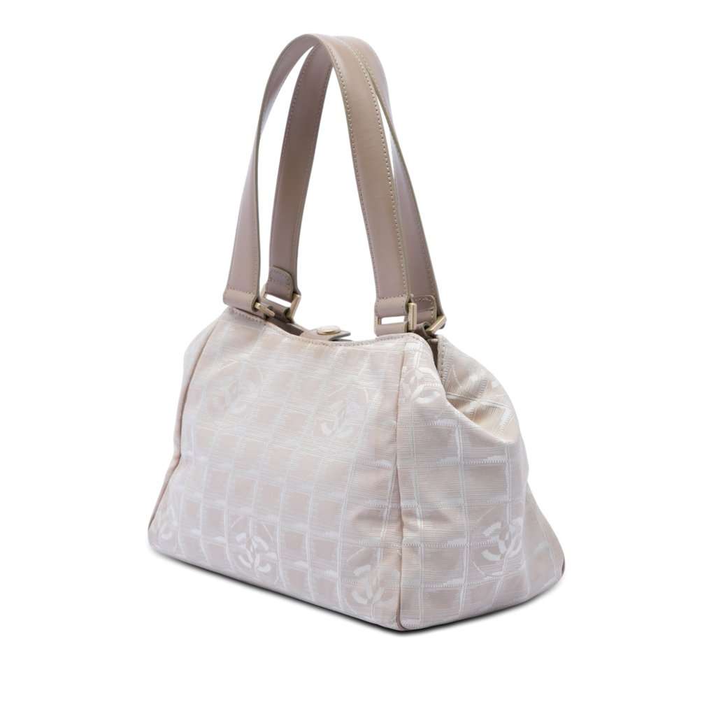 Chanel New Travel Line Nylon Tote Beige Very good condition - Back View