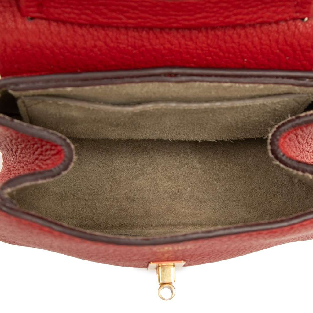 Chloé Nano Grained Lambskin Drew Crossbody Red Leather Very good condition - Model View