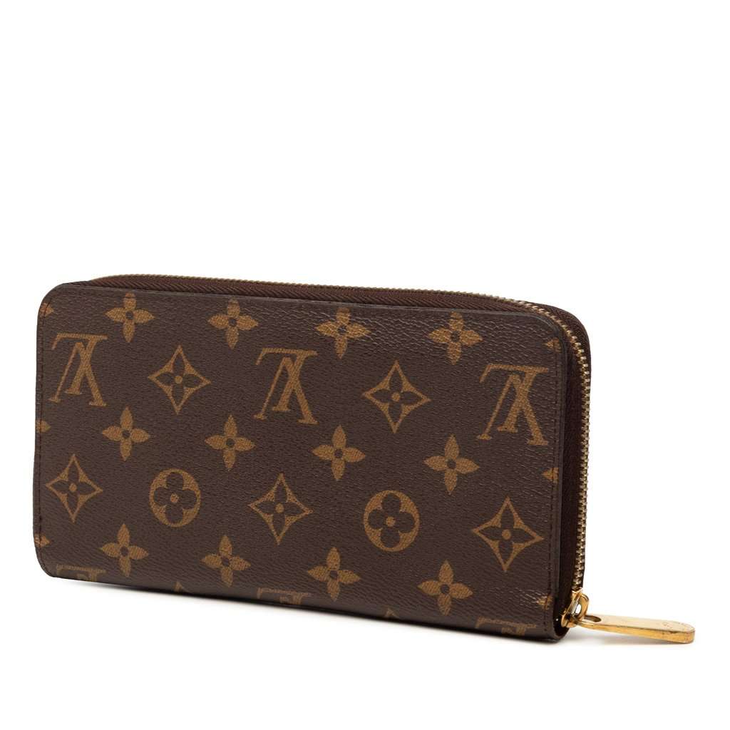 Louis Vuitton Monogram Zippy Long Wallet Brown Very good - Back View