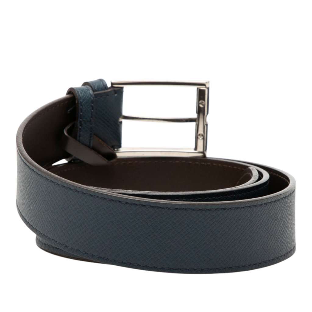 Louis Vuitton Taiga Ceinture Belt Blue Leather Very good condition - Inside View