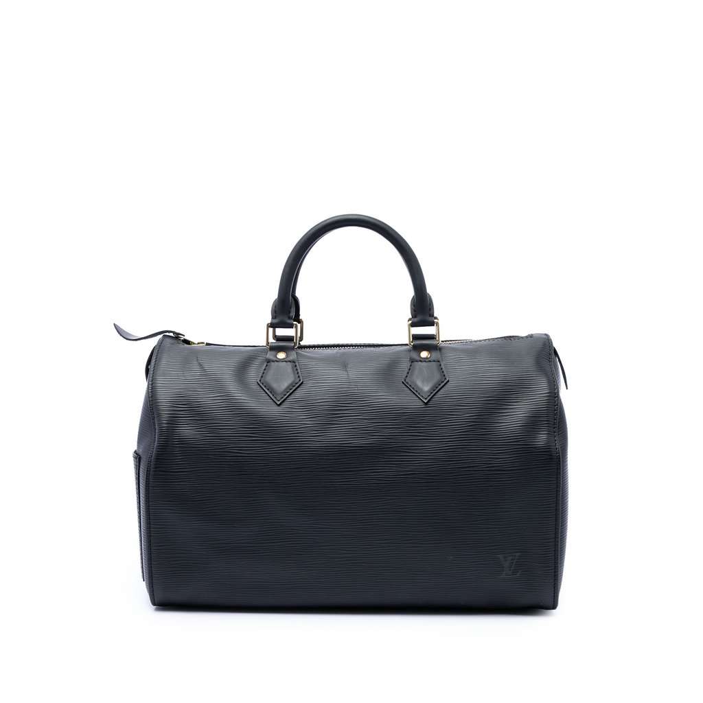 Louis Vuitton Epi Speedy 35 Black Leather Very good condition - Front View