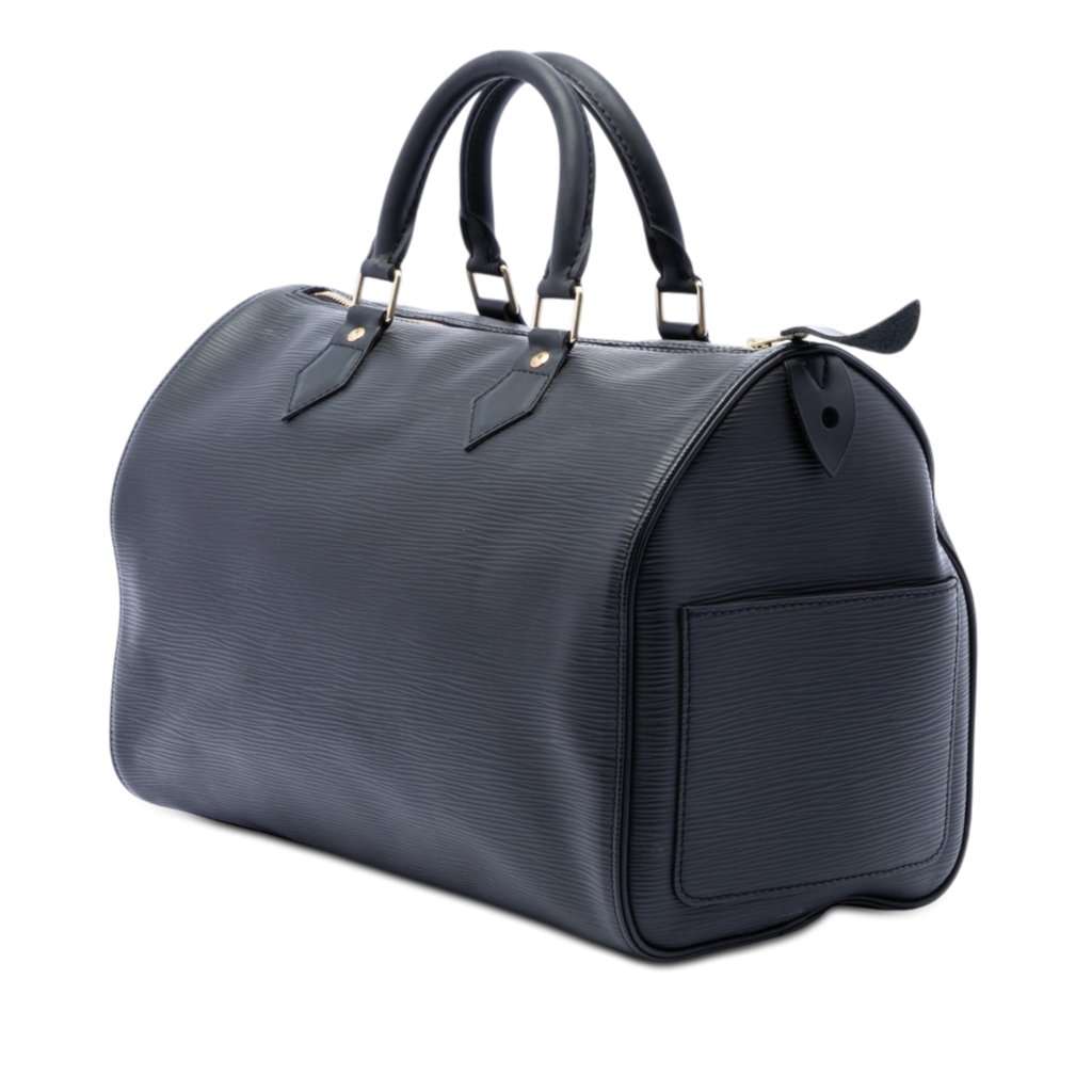 Louis Vuitton Epi Speedy 35 Black Leather Very good condition - Back View
