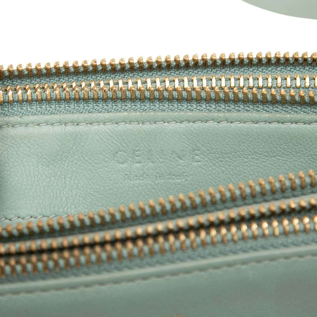 Celine Large Lambskin Trio Crossbody Green Leather Very good - Box View
