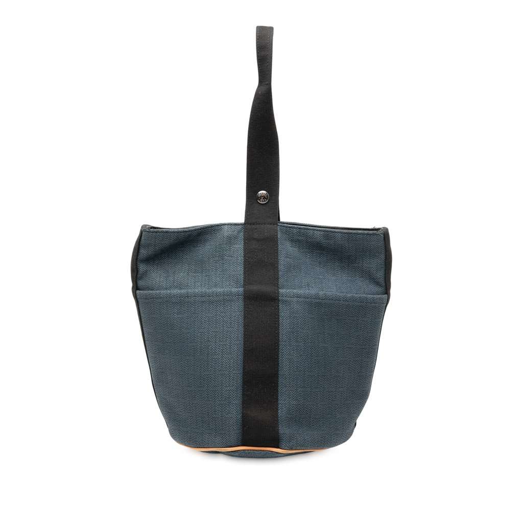 Hermès Toile Saxo MM Blue Very good condition - Front View