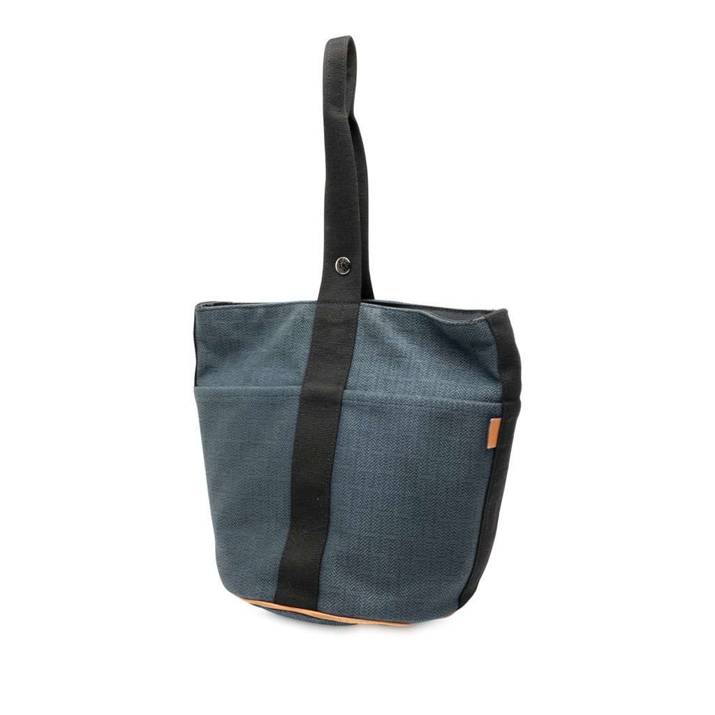 Hermès Toile Saxo MM Blue Very good condition - Back View