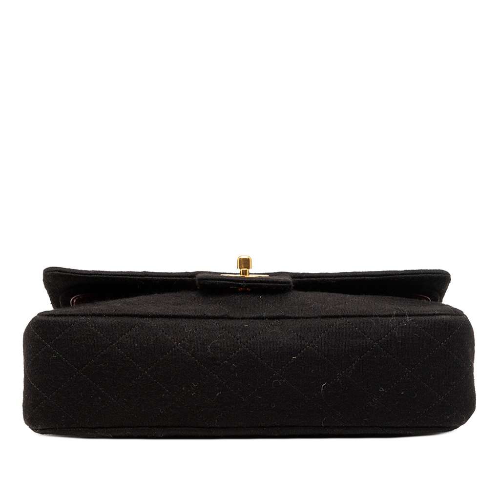 Chanel Medium Classic Jersey Bijoux Chain Double Flap Black Good condition - Inside View